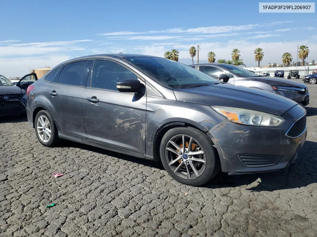 2015 Ford Focus Se VIN: 1FADP3F29FL206907 Lot: 78938334