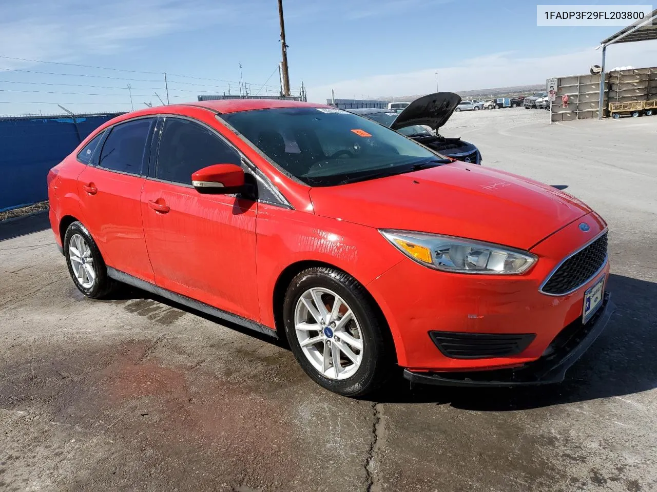 2015 Ford Focus Se VIN: 1FADP3F29FL203800 Lot: 78949084