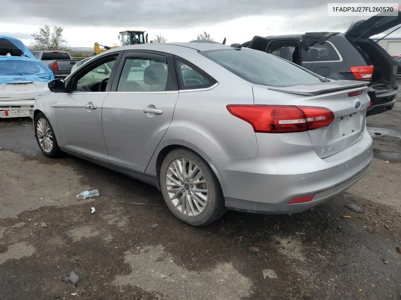 2015 Ford Focus Titanium VIN: 1FADP3J27FL260570 Lot: 79138204