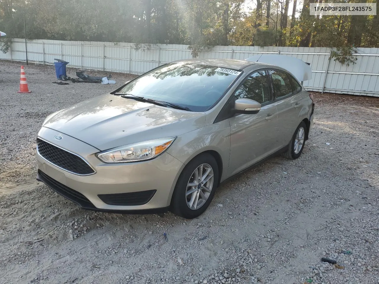 2015 Ford Focus Se VIN: 1FADP3F28FL243575 Lot: 79393124