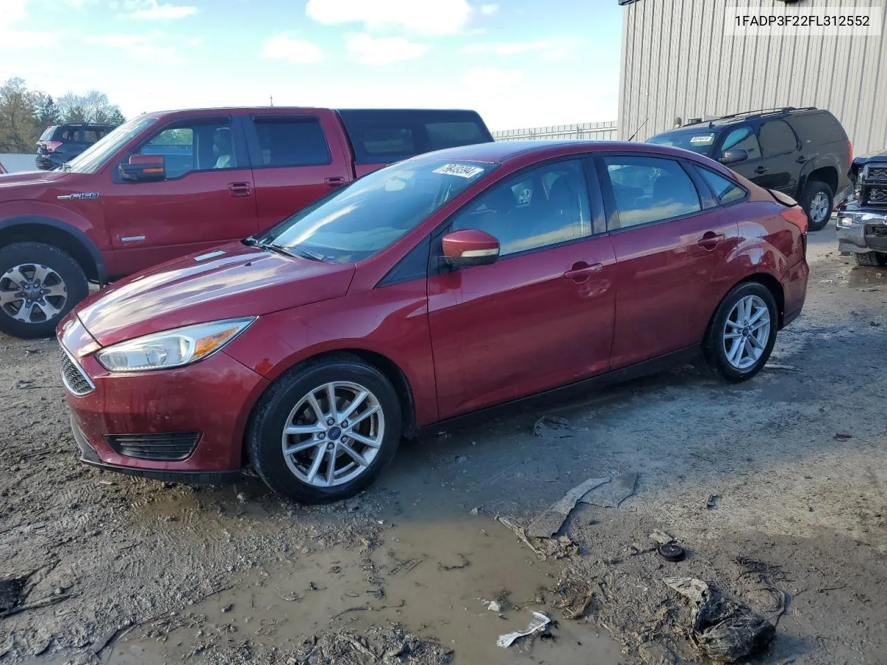 2015 Ford Focus Se VIN: 1FADP3F22FL312552 Lot: 79849394