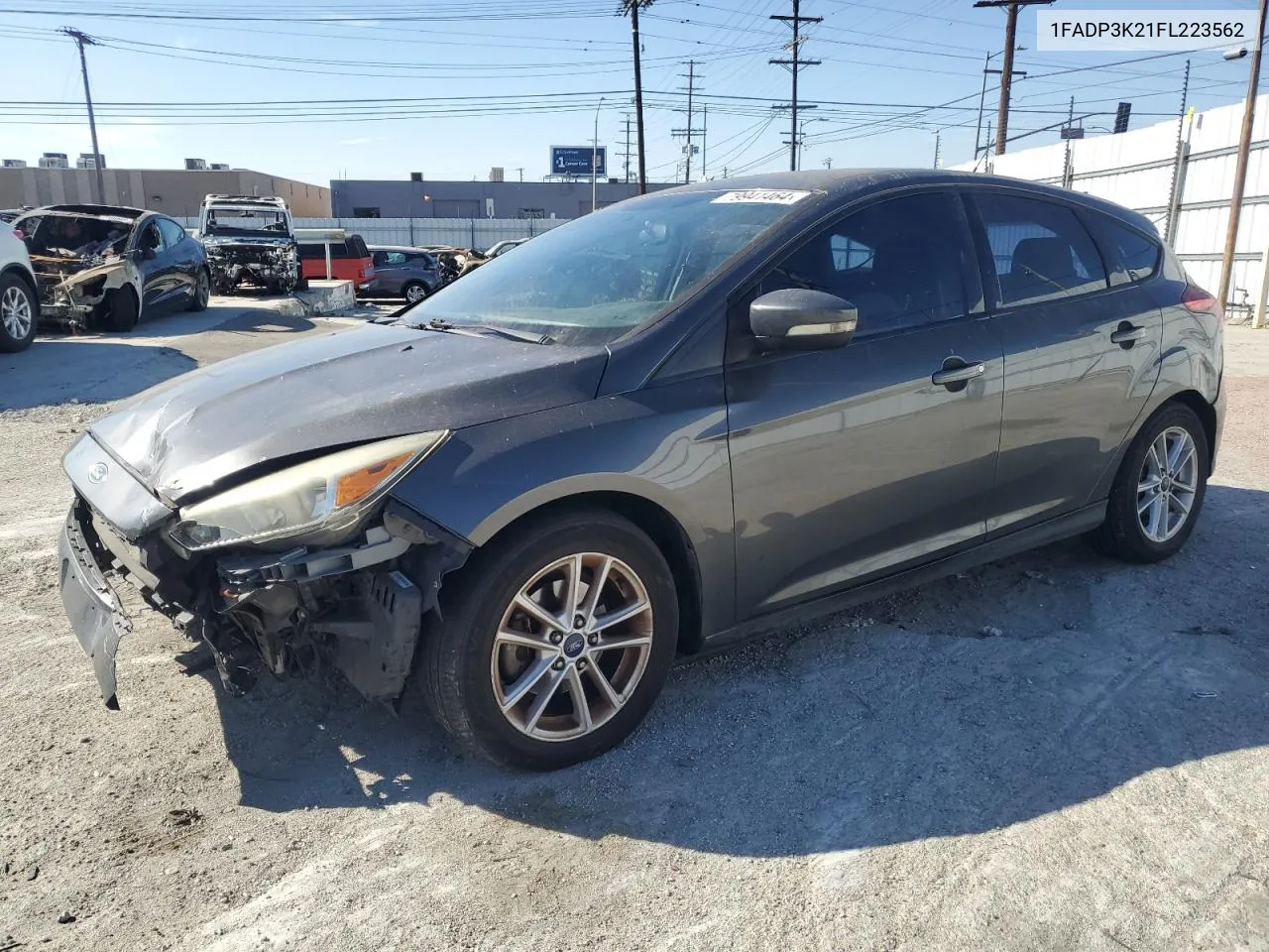 2015 Ford Focus Se VIN: 1FADP3K21FL223562 Lot: 79941464