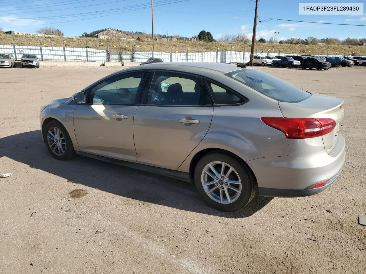 2015 Ford Focus Se VIN: 1FADP3F23FL289430 Lot: 81246604