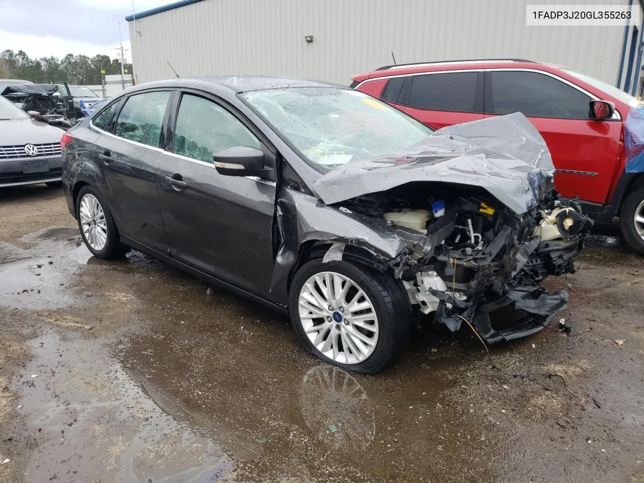 2016 Ford Focus Titanium VIN: 1FADP3J20GL355263 Lot: 44030184