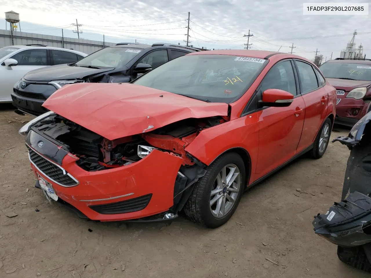 2016 Ford Focus Se VIN: 1FADP3F29GL207685 Lot: 47845734