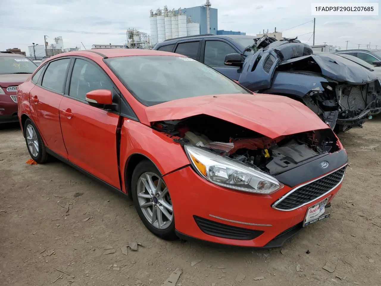 2016 Ford Focus Se VIN: 1FADP3F29GL207685 Lot: 47845734