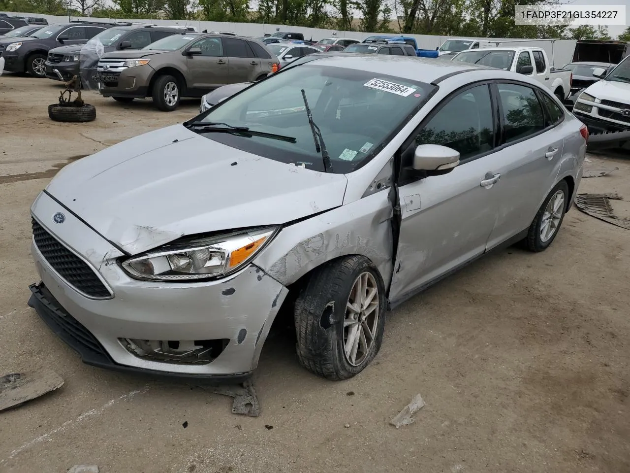 2016 Ford Focus Se VIN: 1FADP3F21GL354227 Lot: 52553064