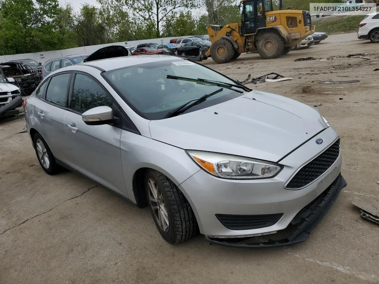 2016 Ford Focus Se VIN: 1FADP3F21GL354227 Lot: 52553064