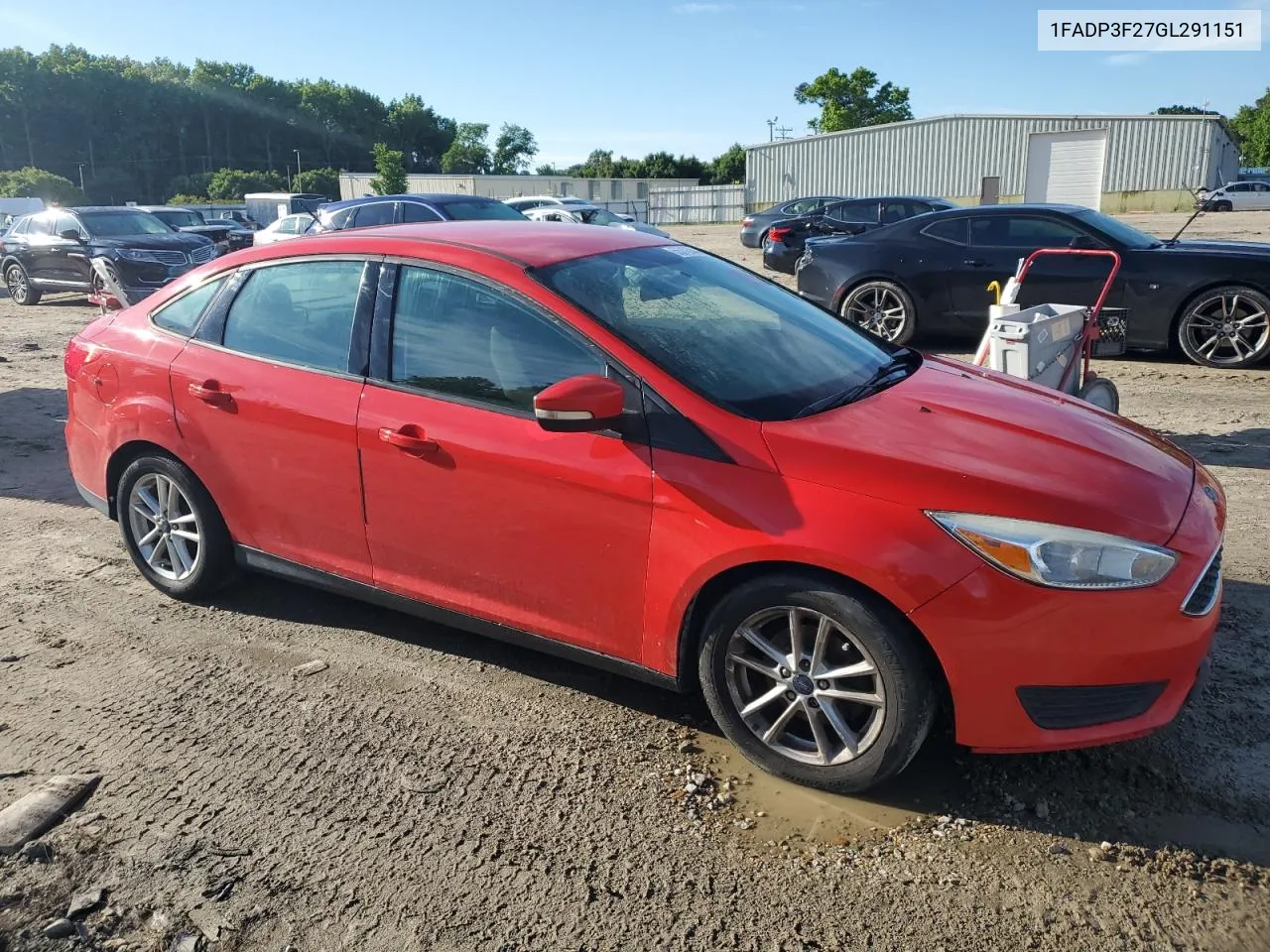 2016 Ford Focus Se VIN: 1FADP3F27GL291151 Lot: 55312044