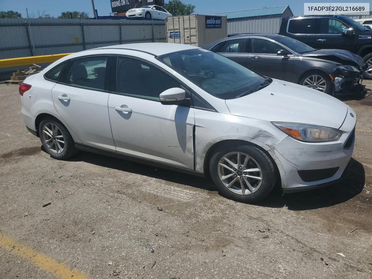 2016 Ford Focus Se VIN: 1FADP3F27GL216689 Lot: 56661324