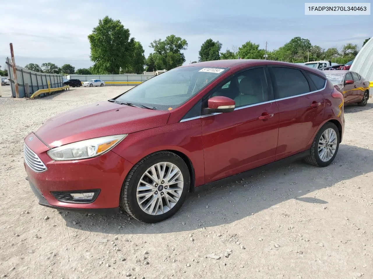 2016 Ford Focus Titanium VIN: 1FADP3N27GL340463 Lot: 57401034