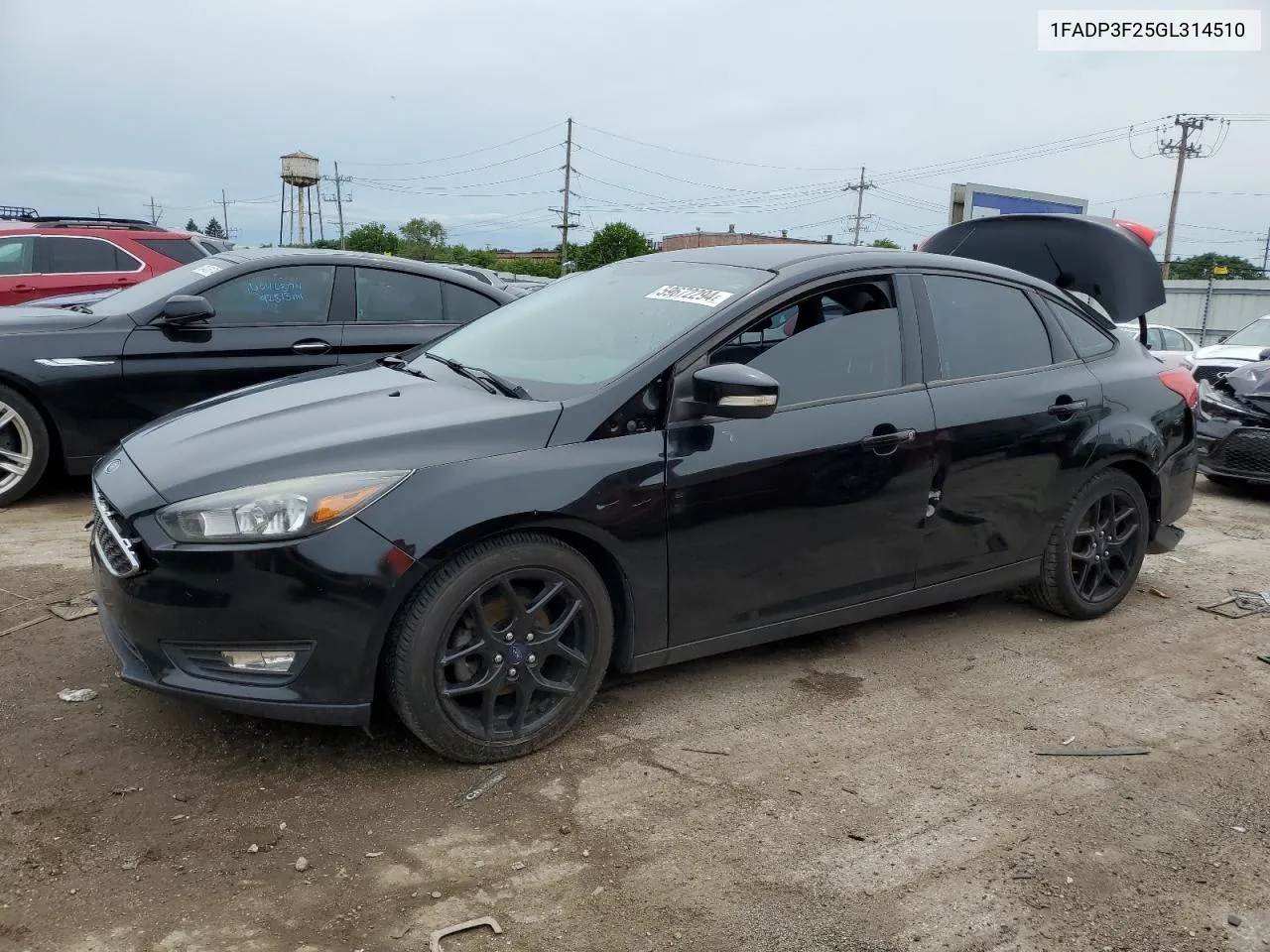 2016 Ford Focus Se VIN: 1FADP3F25GL314510 Lot: 59672294