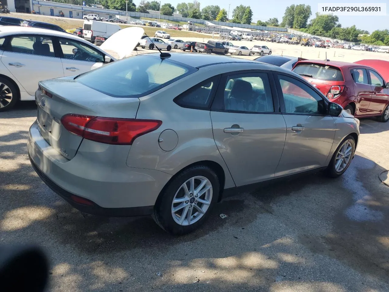 2016 Ford Focus Se VIN: 1FADP3F29GL365931 Lot: 59983894