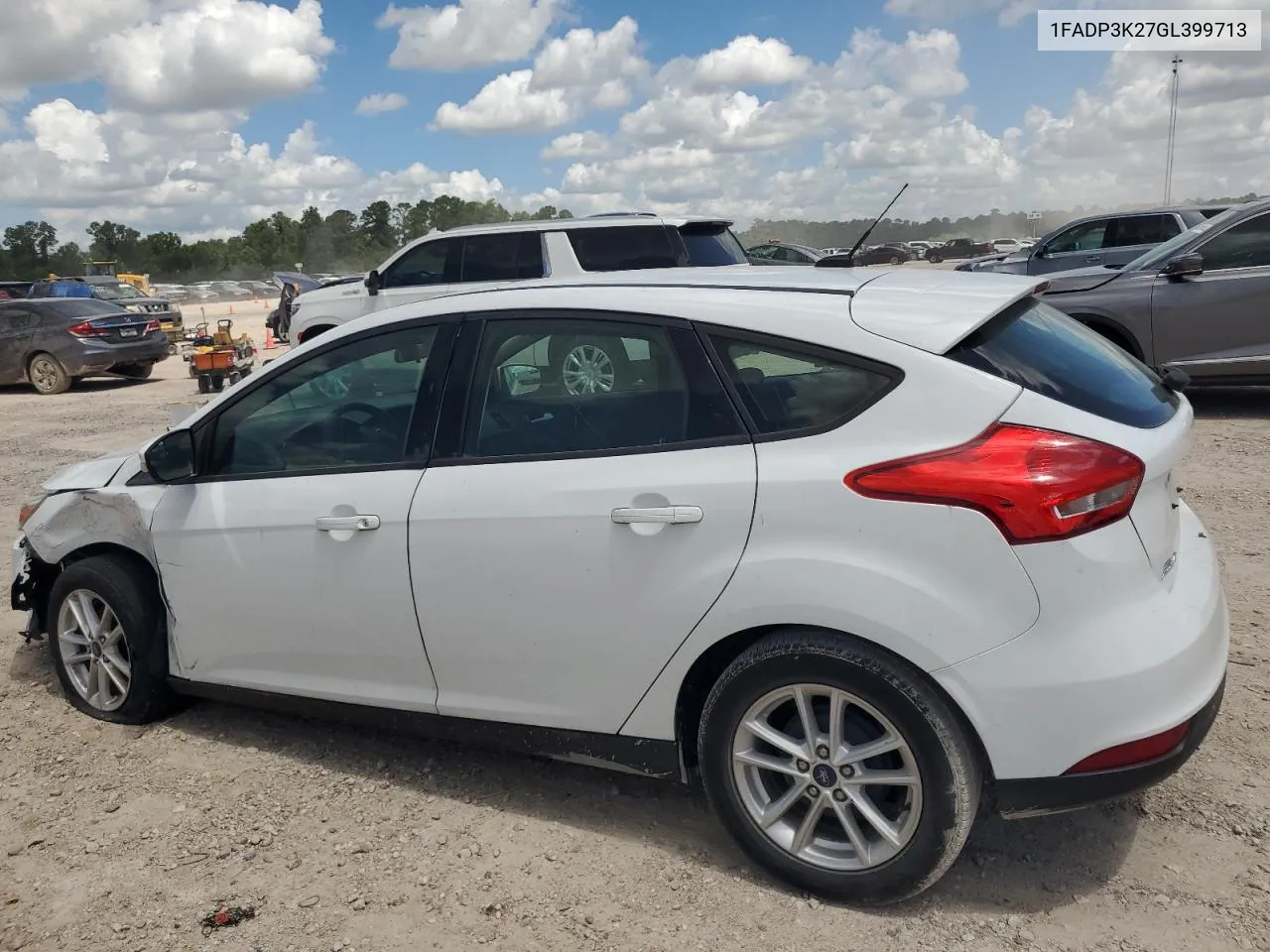 2016 Ford Focus Se VIN: 1FADP3K27GL399713 Lot: 60031484