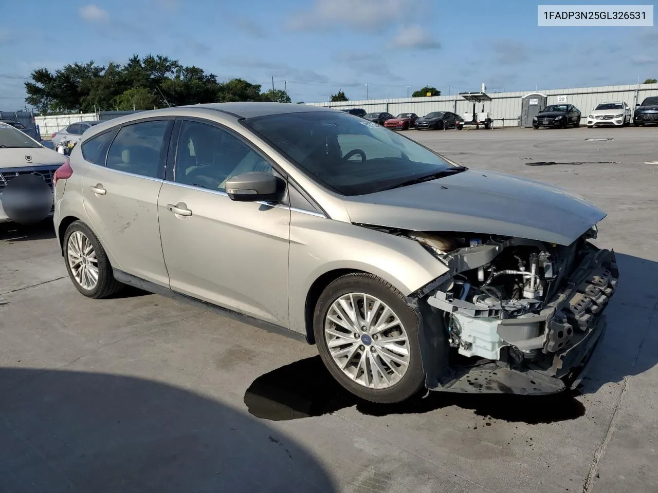 2016 Ford Focus Titanium VIN: 1FADP3N25GL326531 Lot: 60733384