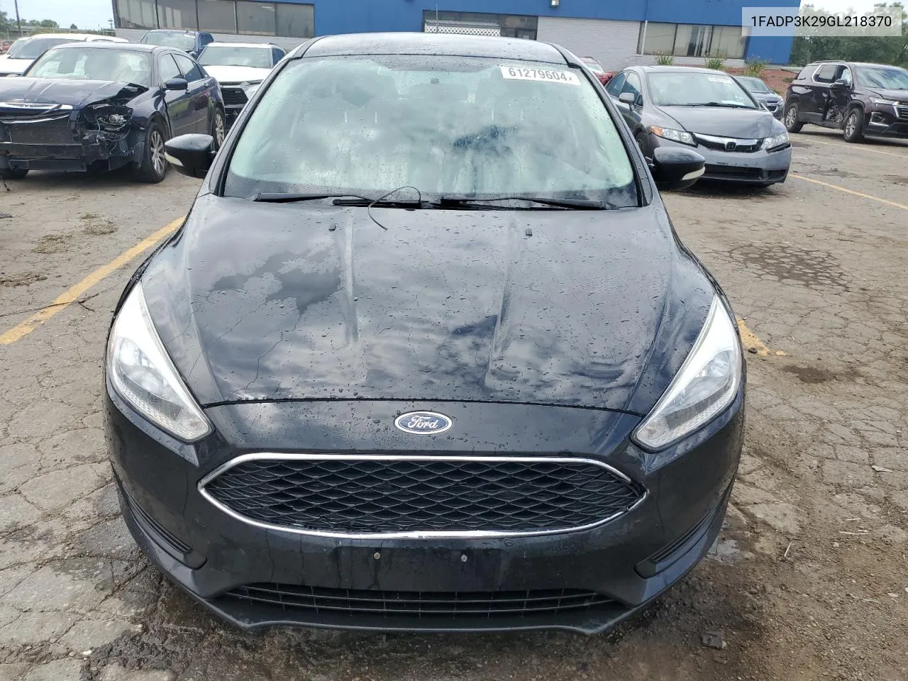 2016 Ford Focus Se VIN: 1FADP3K29GL218370 Lot: 61279604