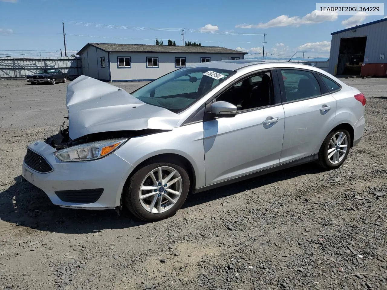 2016 Ford Focus Se VIN: 1FADP3F20GL364229 Lot: 61932194