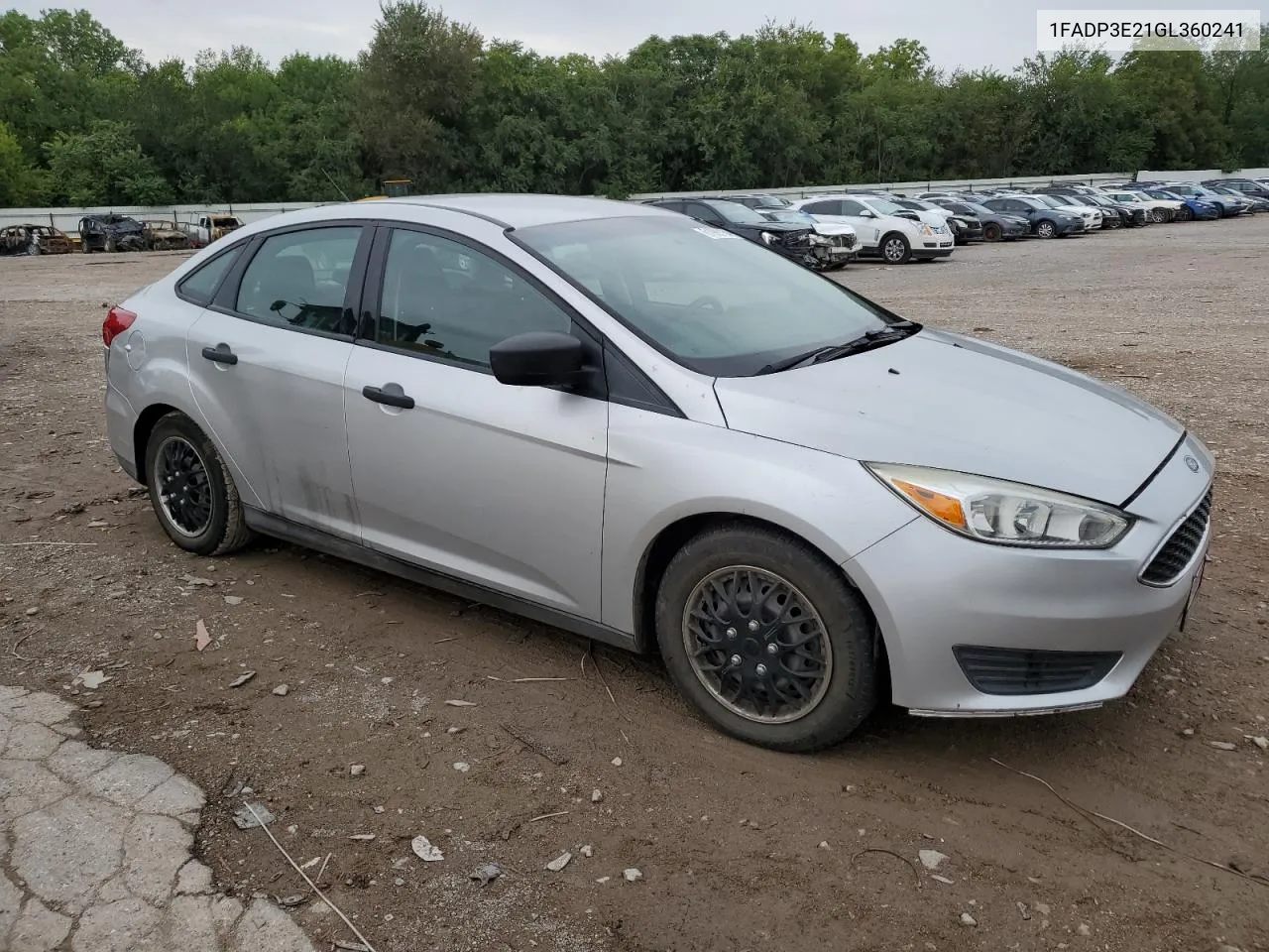 1FADP3E21GL360241 2016 Ford Focus S