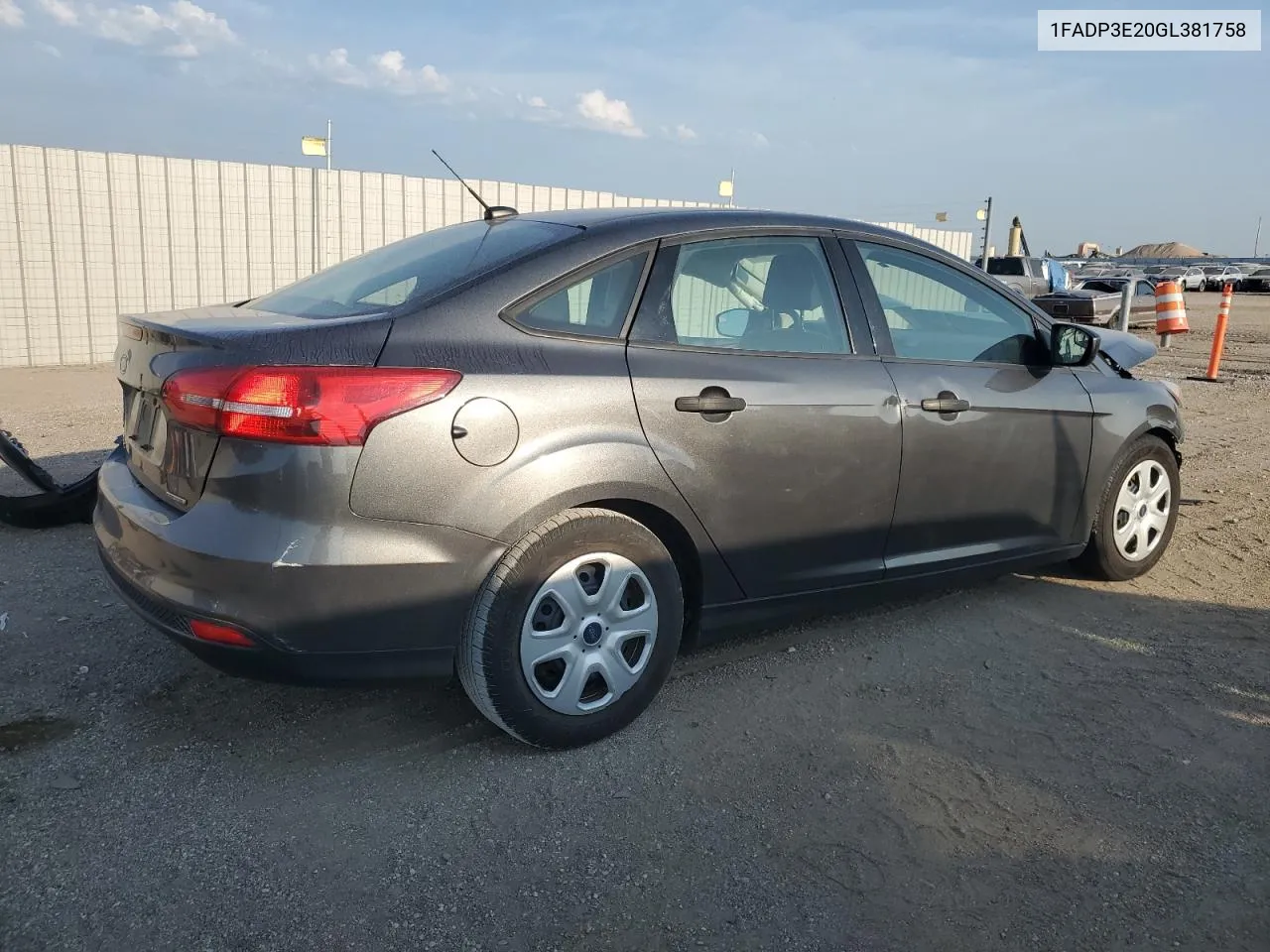 1FADP3E20GL381758 2016 Ford Focus S