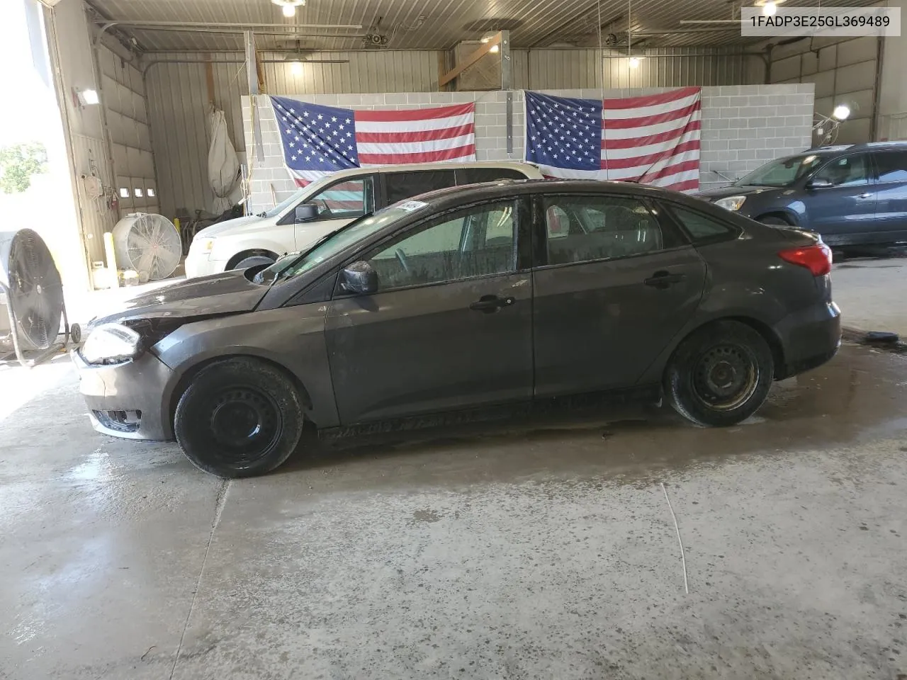 2016 Ford Focus S VIN: 1FADP3E25GL369489 Lot: 62943004