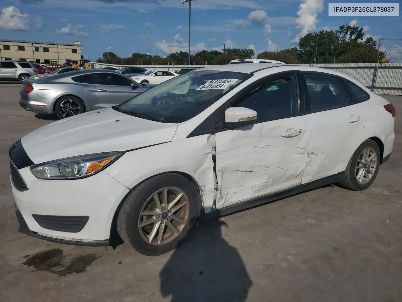 2016 Ford Focus Se VIN: 1FADP3F26GL378037 Lot: 64415954