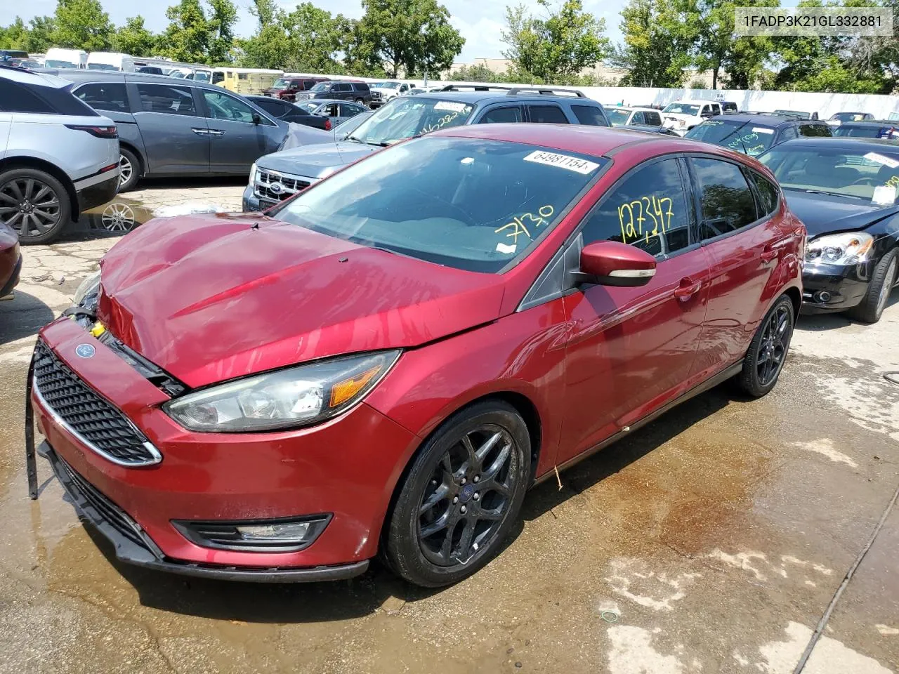 2016 Ford Focus Se VIN: 1FADP3K21GL332881 Lot: 64981154