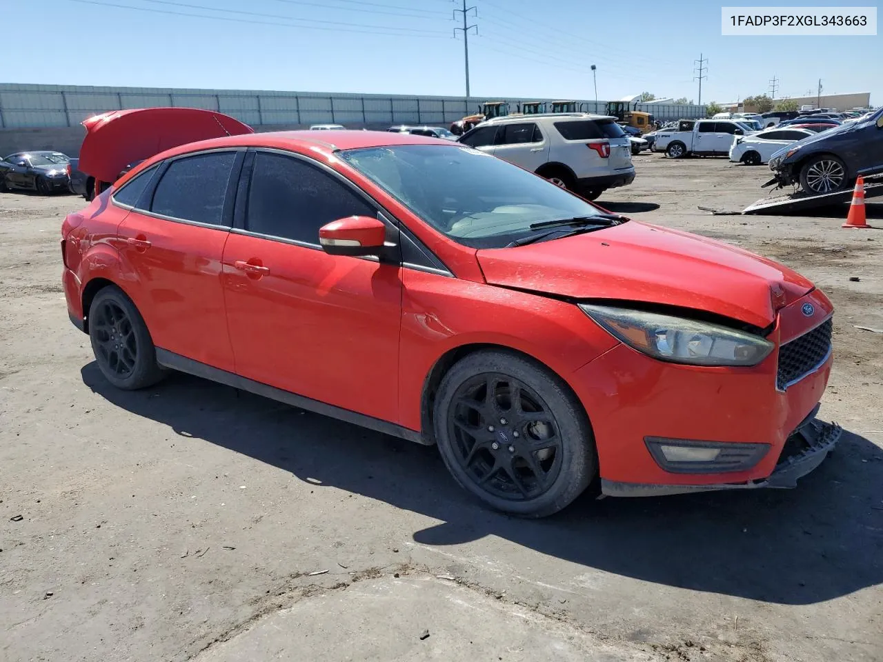 2016 Ford Focus Se VIN: 1FADP3F2XGL343663 Lot: 66534544