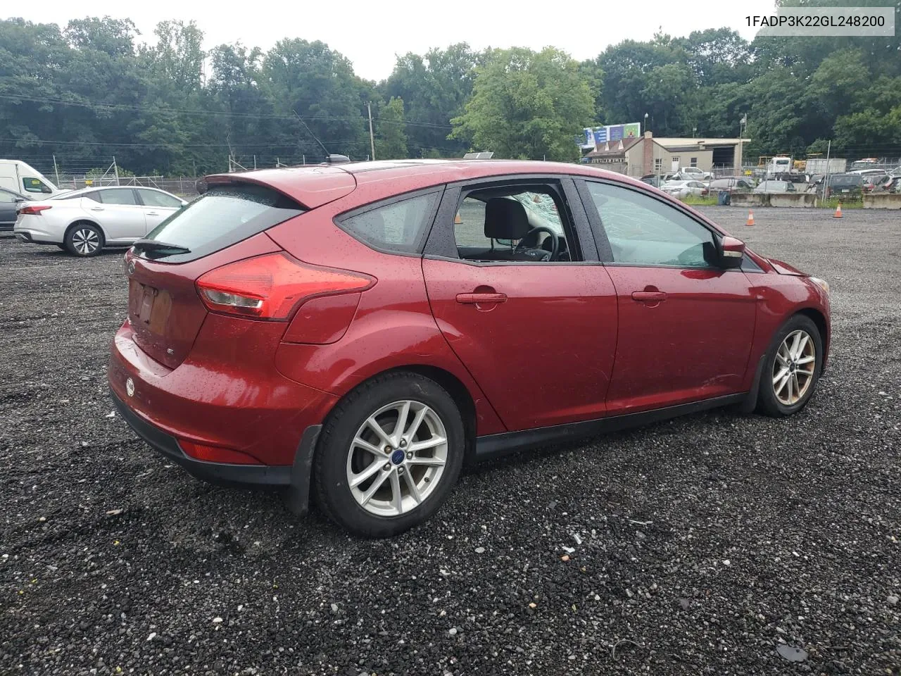 2016 Ford Focus Se VIN: 1FADP3K22GL248200 Lot: 66667544