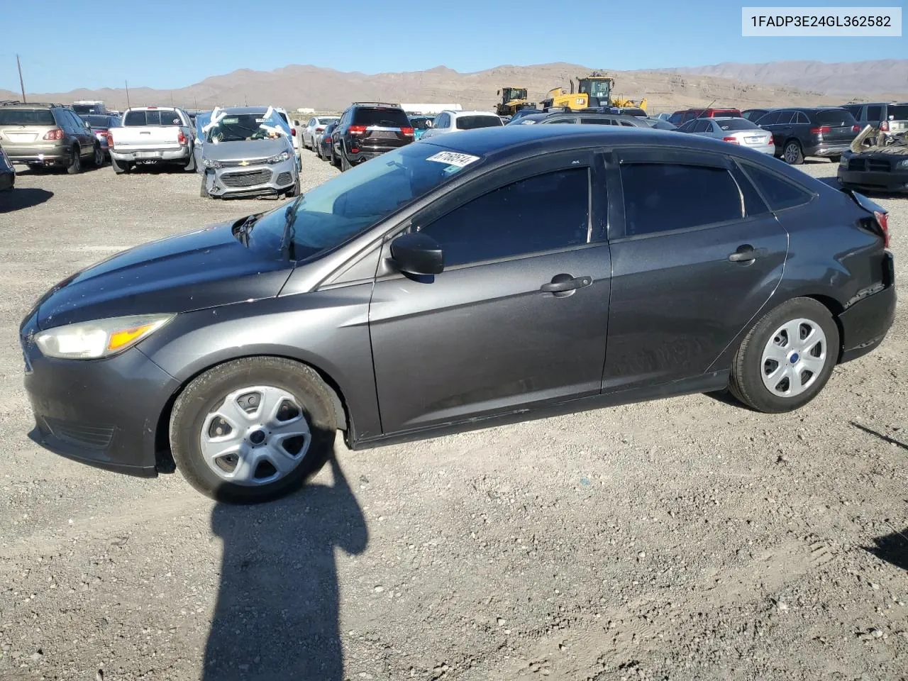 2016 Ford Focus S VIN: 1FADP3E24GL362582 Lot: 67160514