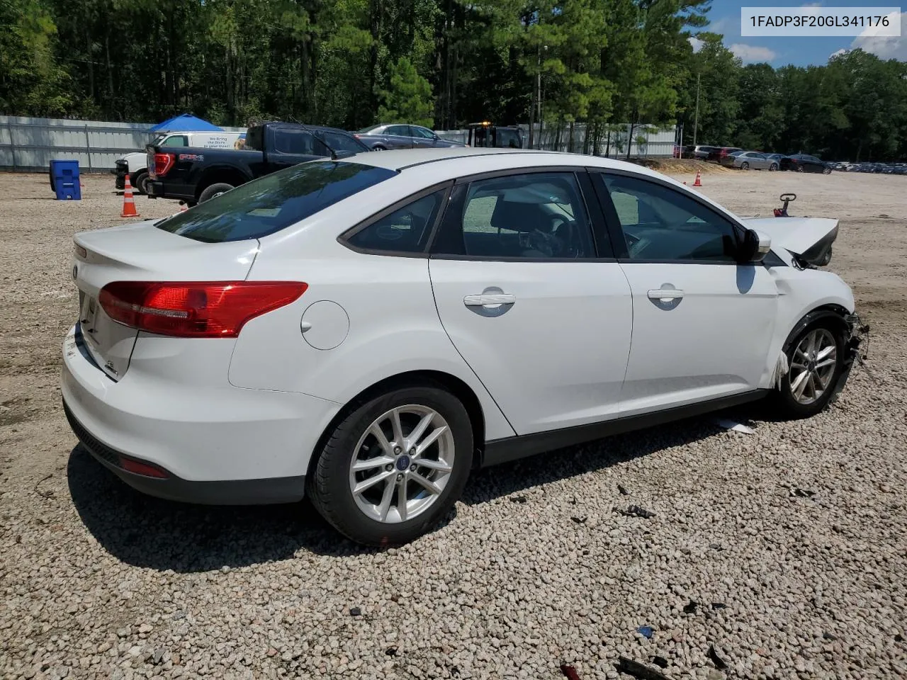 2016 Ford Focus Se VIN: 1FADP3F20GL341176 Lot: 67468264