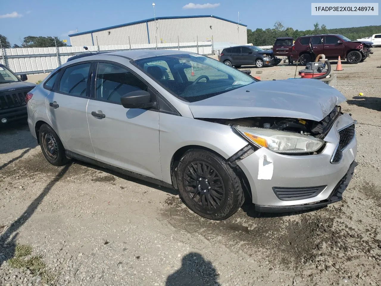 2016 Ford Focus S VIN: 1FADP3E2XGL248974 Lot: 68459524