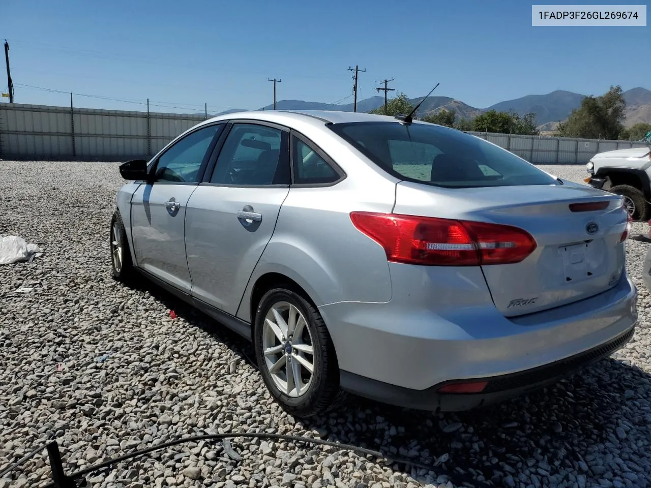 2016 Ford Focus Se VIN: 1FADP3F26GL269674 Lot: 68871624