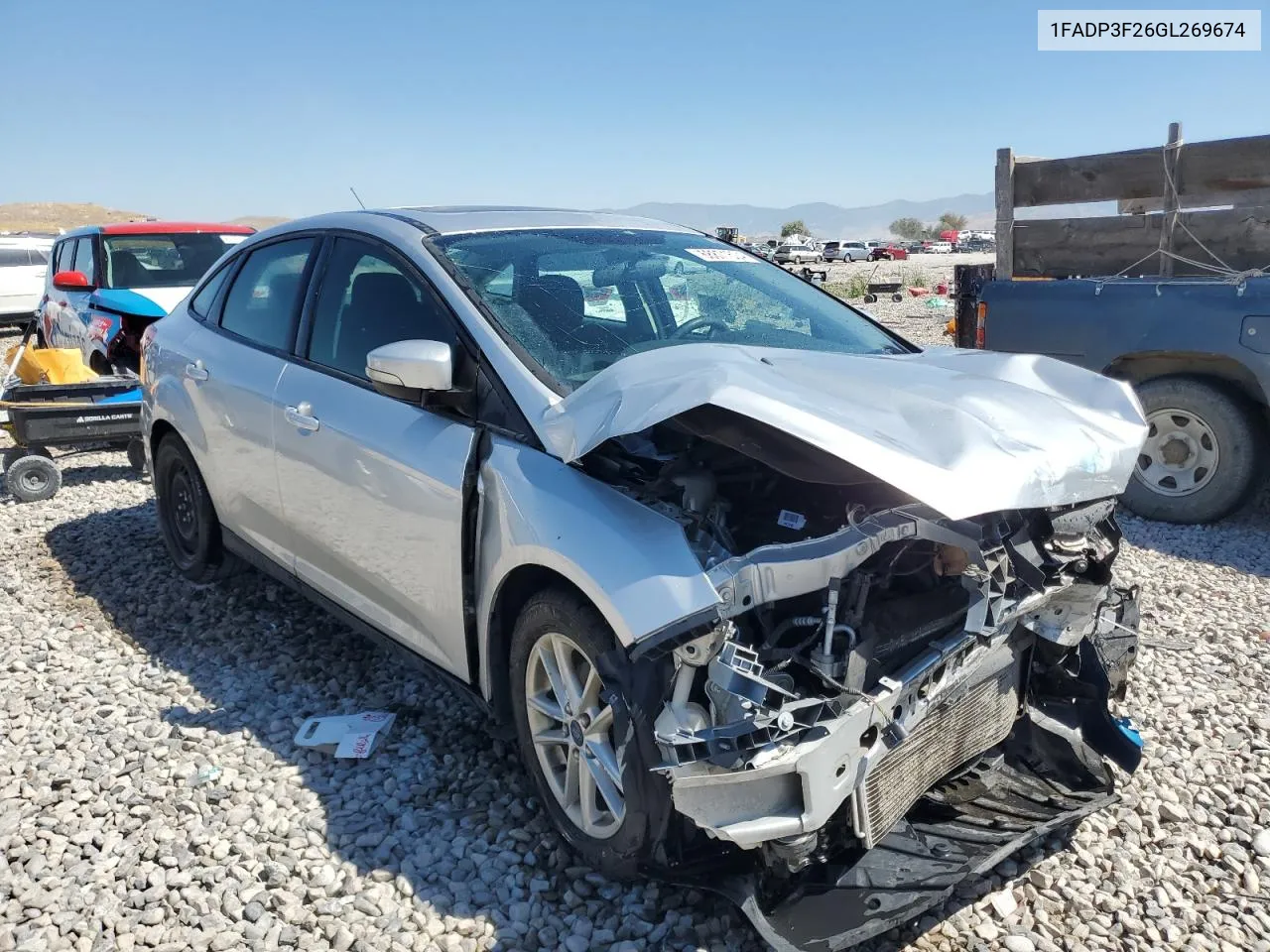 2016 Ford Focus Se VIN: 1FADP3F26GL269674 Lot: 68871624