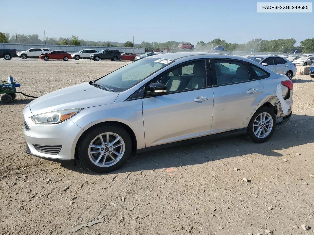 2016 Ford Focus Se VIN: 1FADP3F2XGL249685 Lot: 68887784