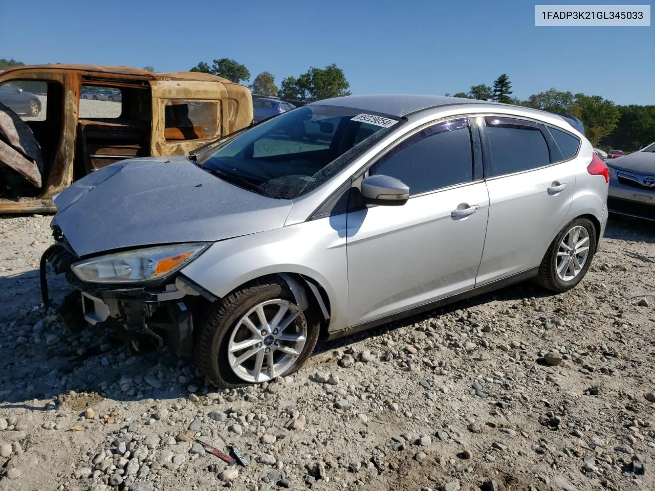 2016 Ford Focus Se VIN: 1FADP3K21GL345033 Lot: 69229054