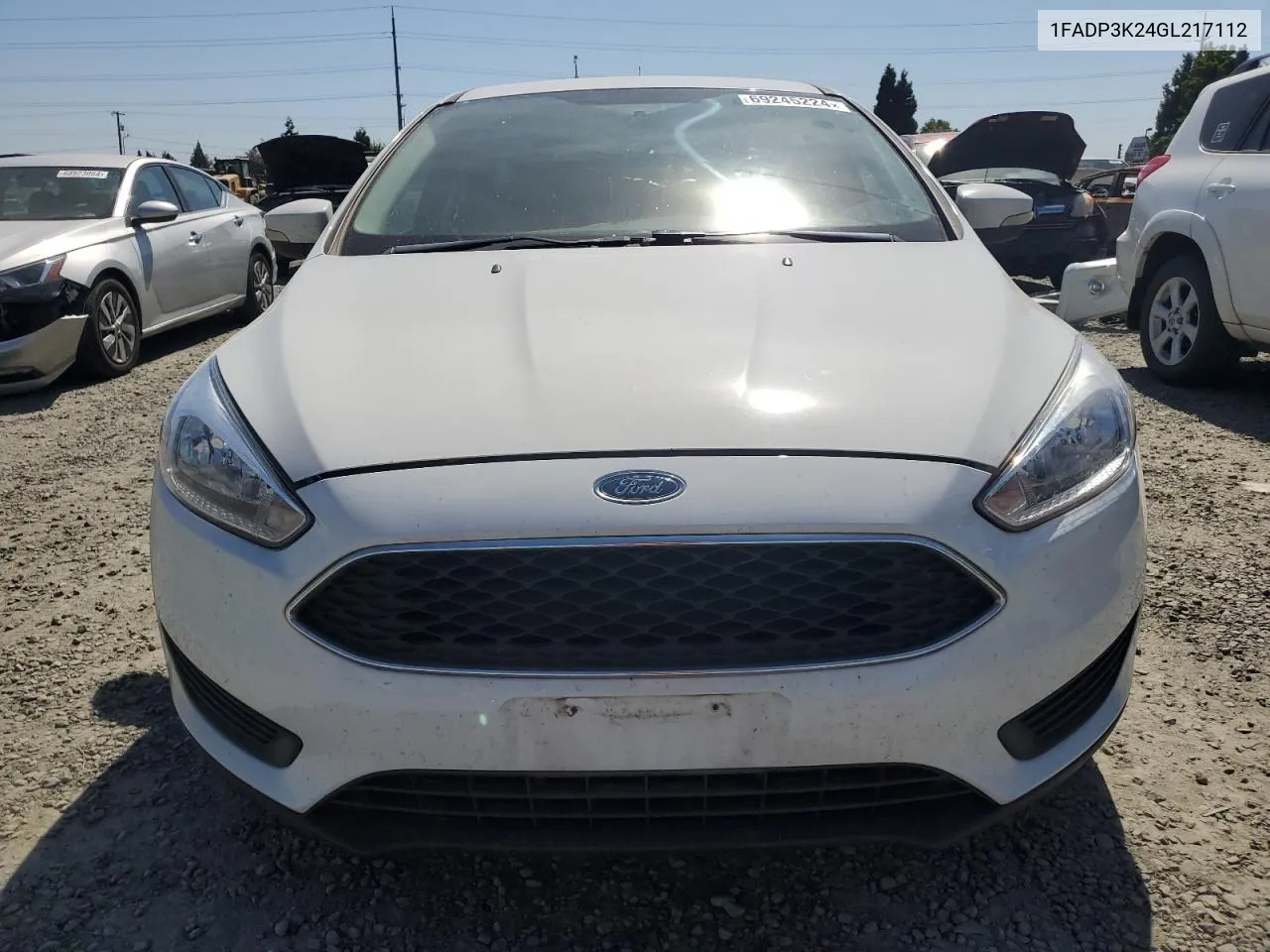 2016 Ford Focus Se VIN: 1FADP3K24GL217112 Lot: 69245224