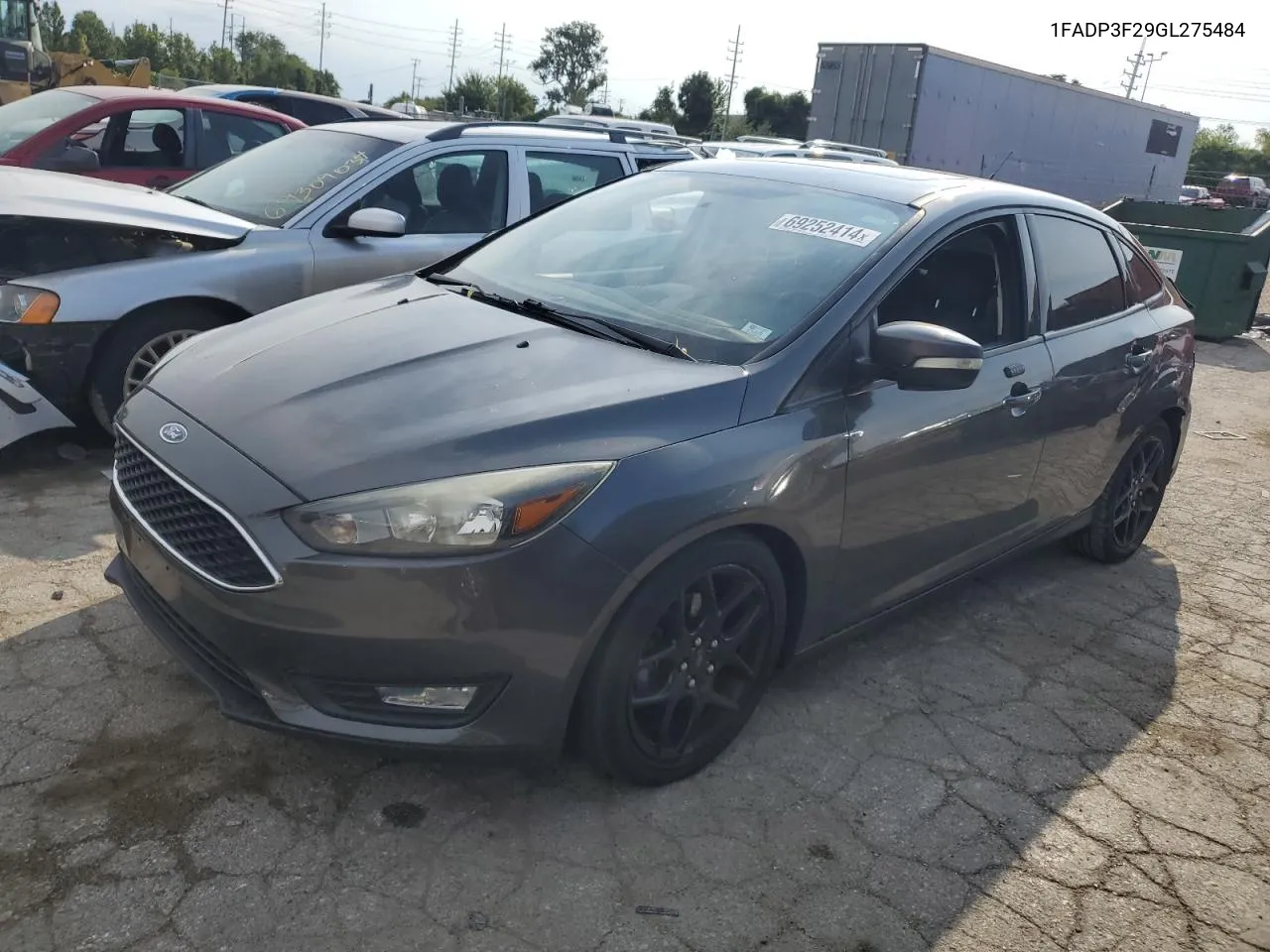 2016 Ford Focus Se VIN: 1FADP3F29GL275484 Lot: 69252414