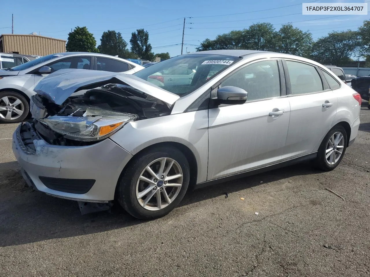 2016 Ford Focus Se VIN: 1FADP3F2XGL364707 Lot: 69500744