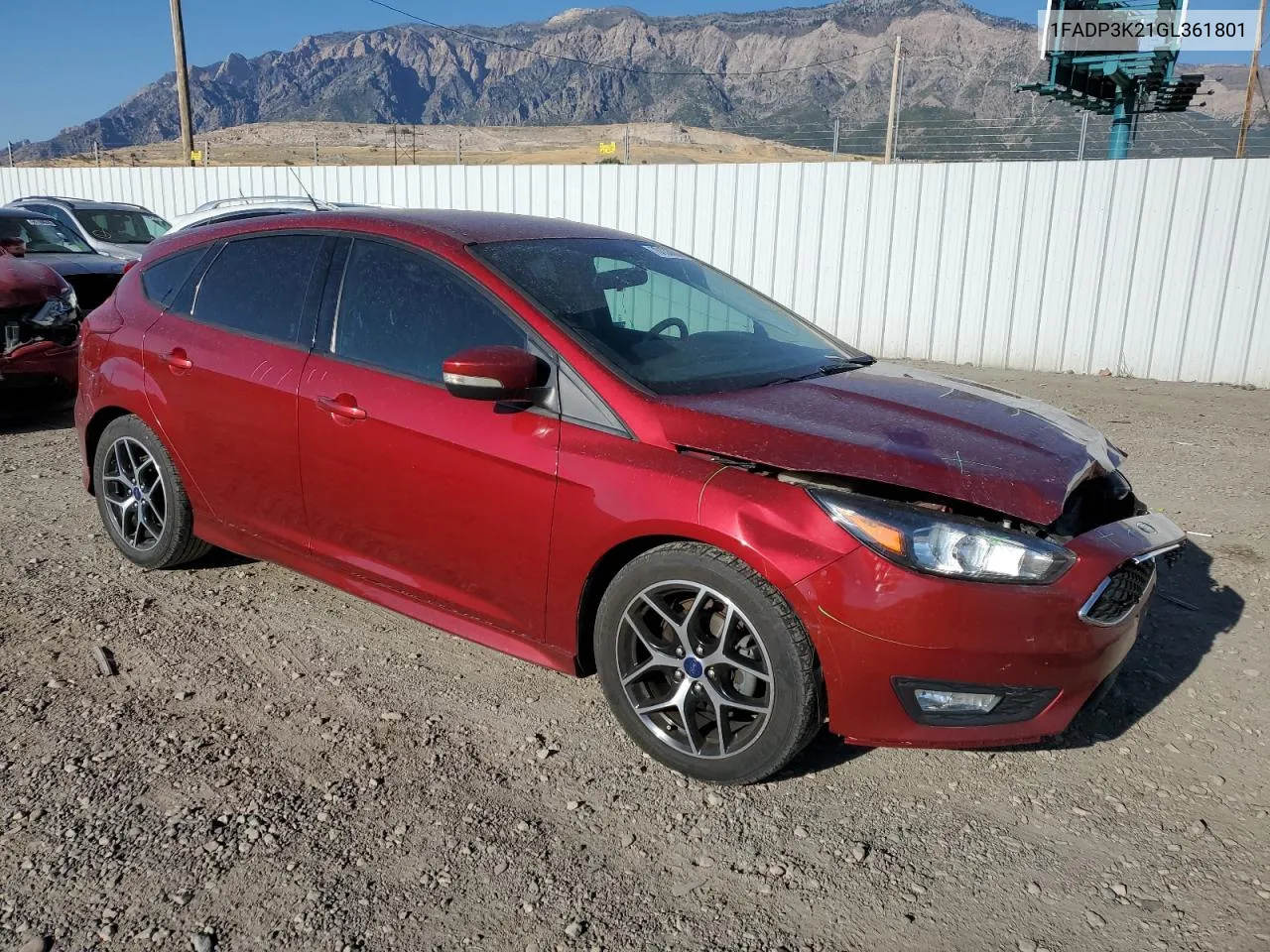 2016 Ford Focus Se VIN: 1FADP3K21GL361801 Lot: 70133604