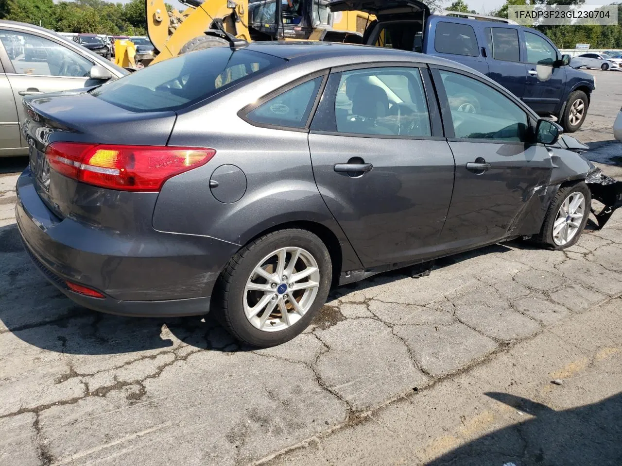 2016 Ford Focus Se VIN: 1FADP3F23GL230704 Lot: 70580204