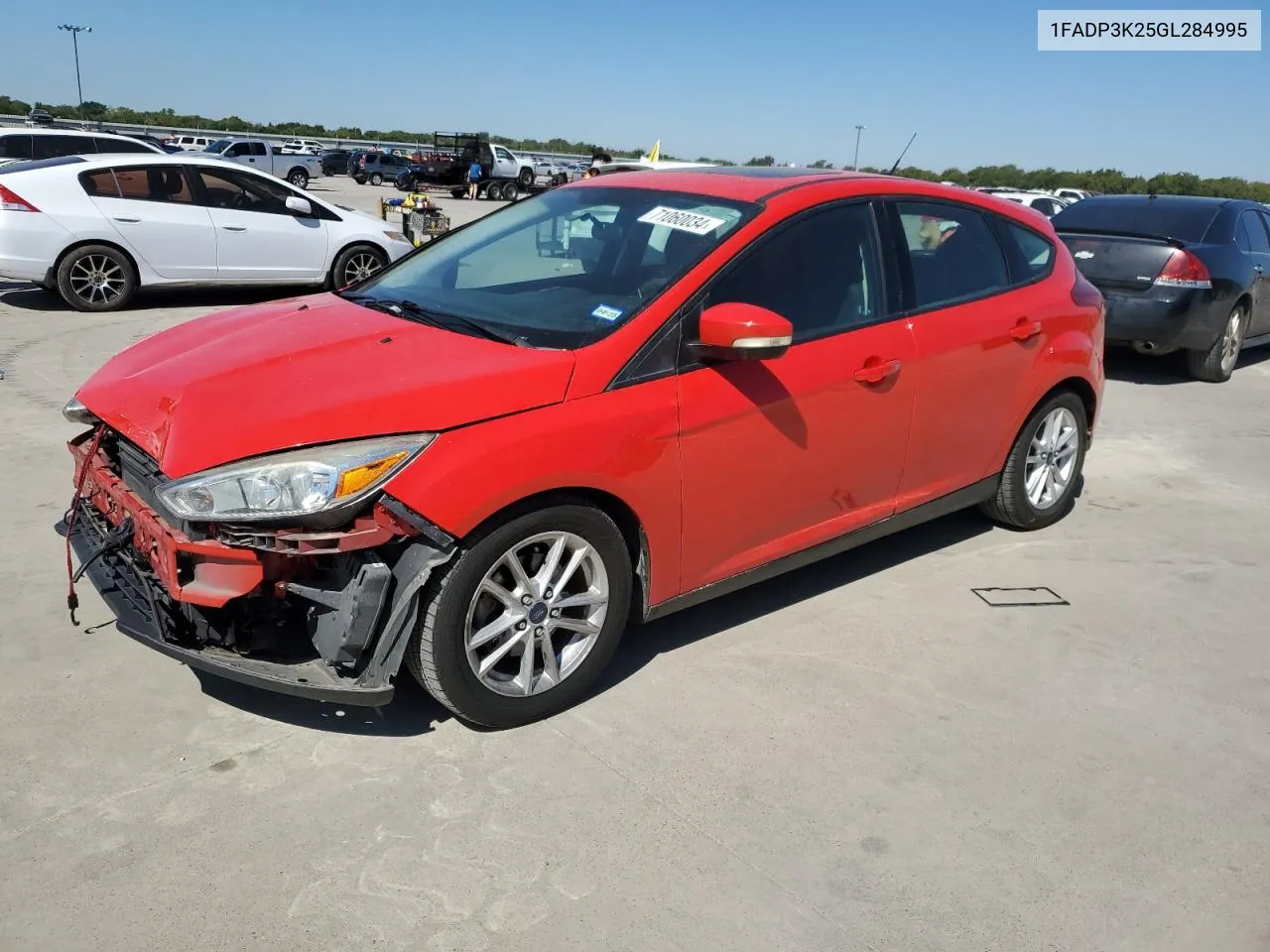 2016 Ford Focus Se VIN: 1FADP3K25GL284995 Lot: 71060034