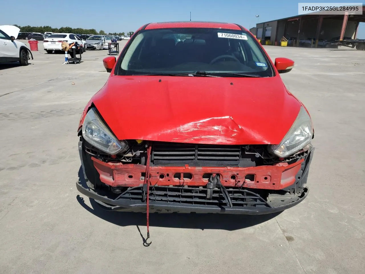 1FADP3K25GL284995 2016 Ford Focus Se