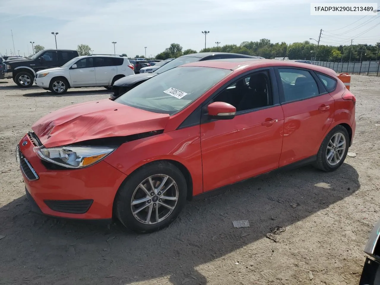 2016 Ford Focus Se VIN: 1FADP3K29GL213489 Lot: 71205774