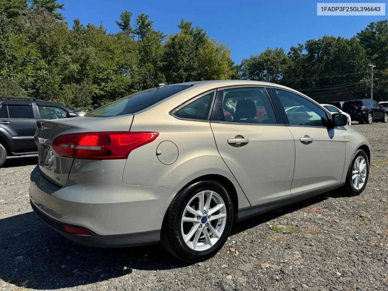 2016 Ford Focus Se VIN: 1FADP3F25GL396643 Lot: 71209594