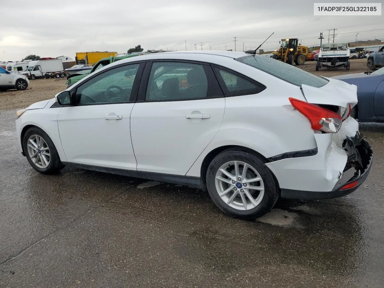 2016 Ford Focus Se VIN: 1FADP3F25GL322185 Lot: 71493704