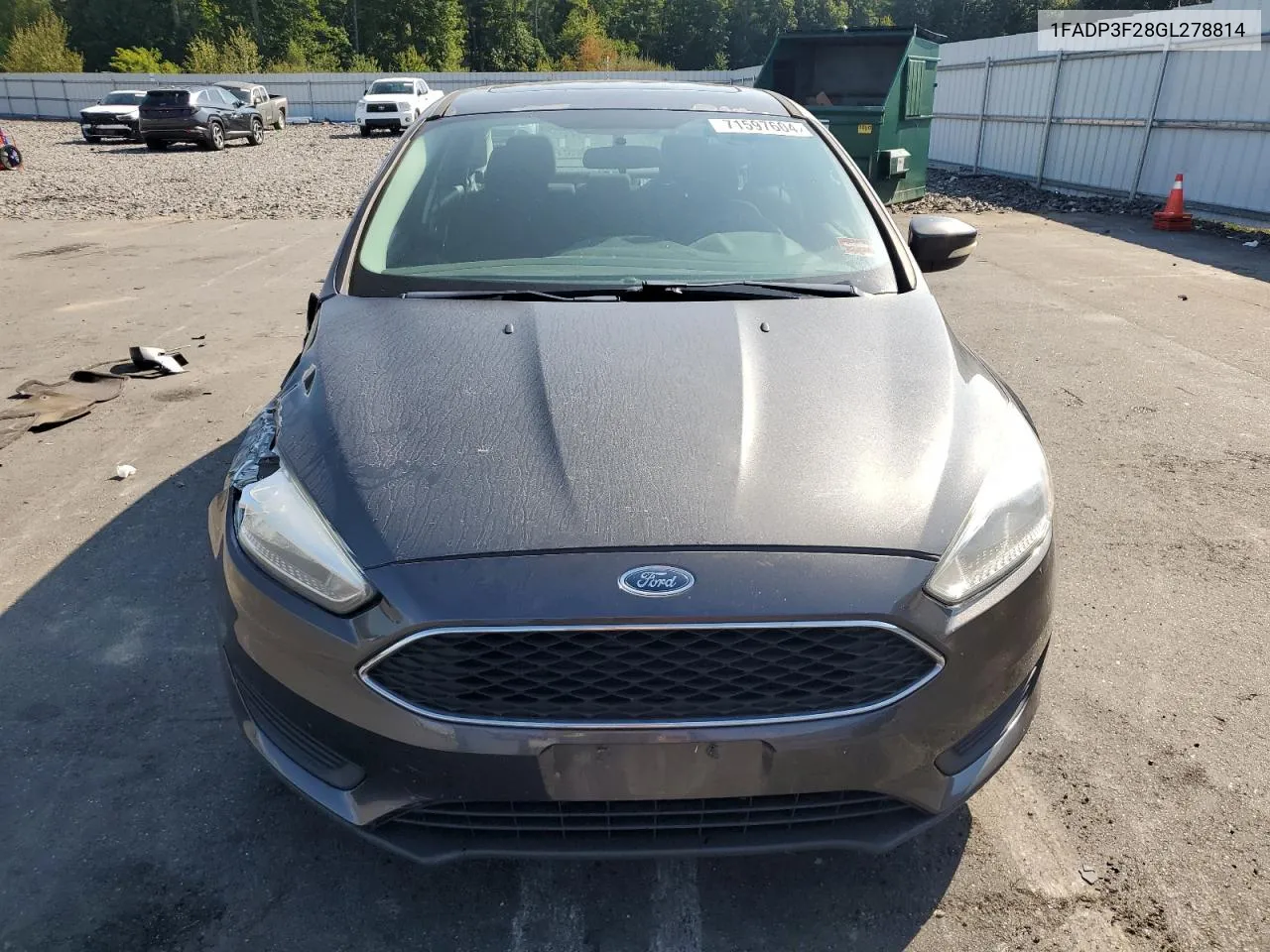 2016 Ford Focus Se VIN: 1FADP3F28GL278814 Lot: 71597604