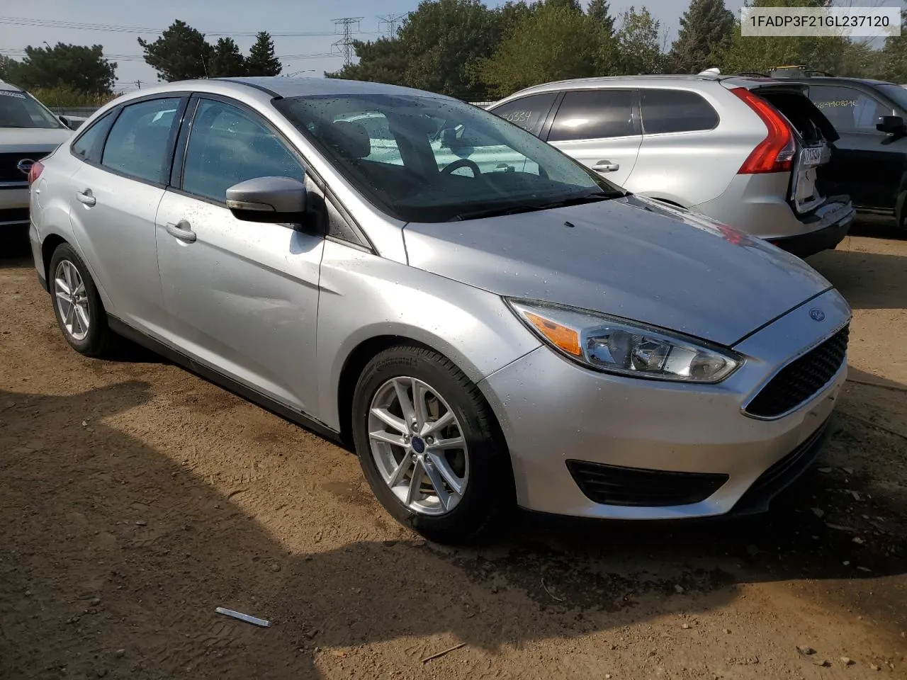 2016 Ford Focus Se VIN: 1FADP3F21GL237120 Lot: 71764144