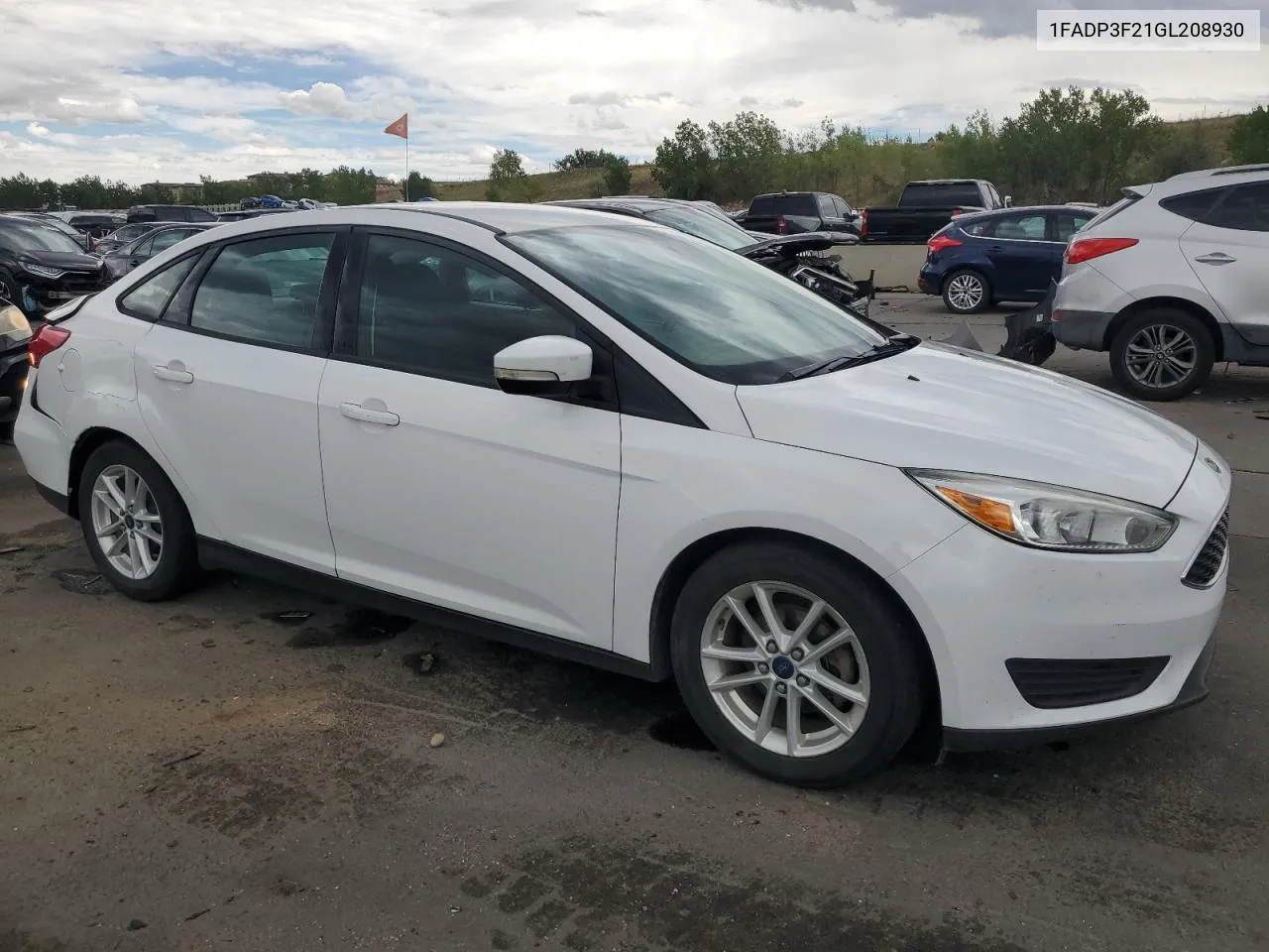 2016 Ford Focus Se VIN: 1FADP3F21GL208930 Lot: 72074424