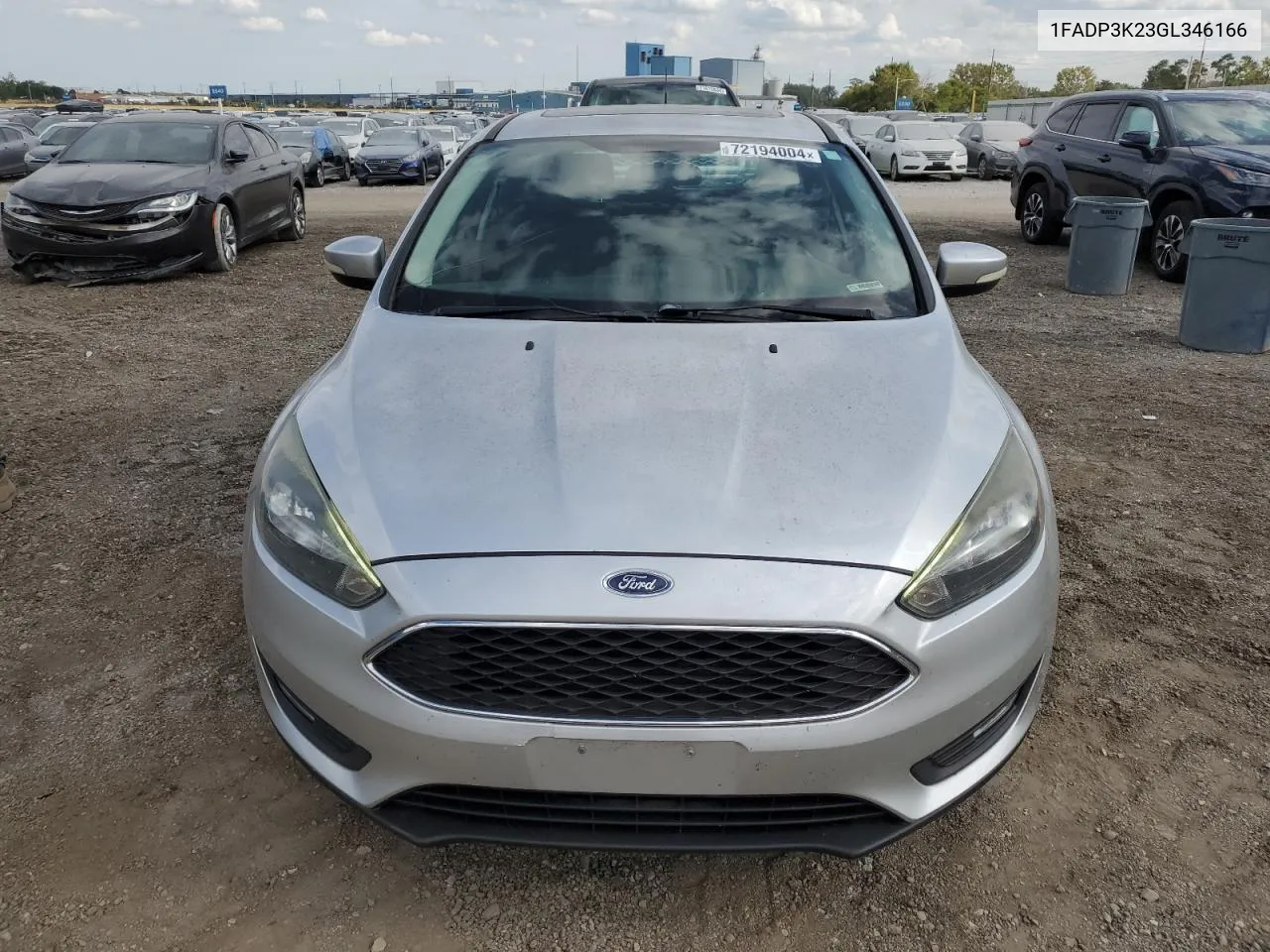 2016 Ford Focus Se VIN: 1FADP3K23GL346166 Lot: 72194004