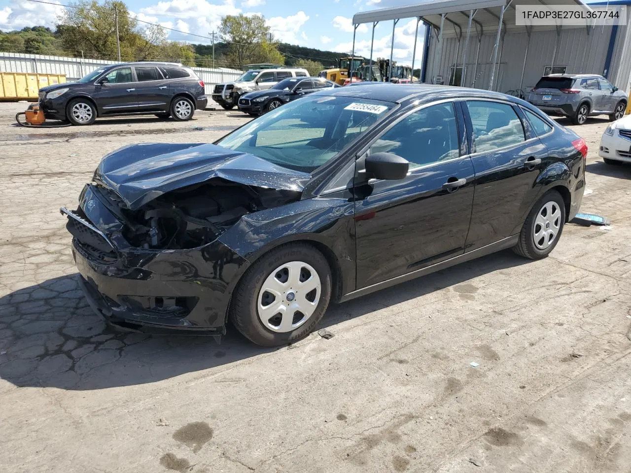 2016 Ford Focus S VIN: 1FADP3E27GL367744 Lot: 72255464